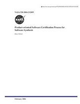 Product-Oriented Software Certification Process for Software Synthesis