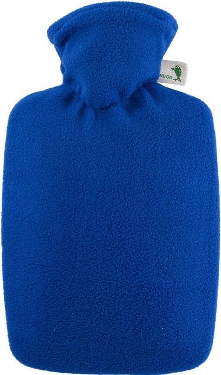 Fleece kruik blauw 1,8 liter met hoes - warmwaterkruik - Merkloos