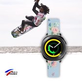 Samsung Sport 2017 uurwerkband 20mm. Made in France: 100% katoen met lederen achterzijde Flowery