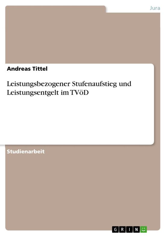 Leistungsbezogener Stufenaufstieg und Leistungsentgelt im TV ... - cover