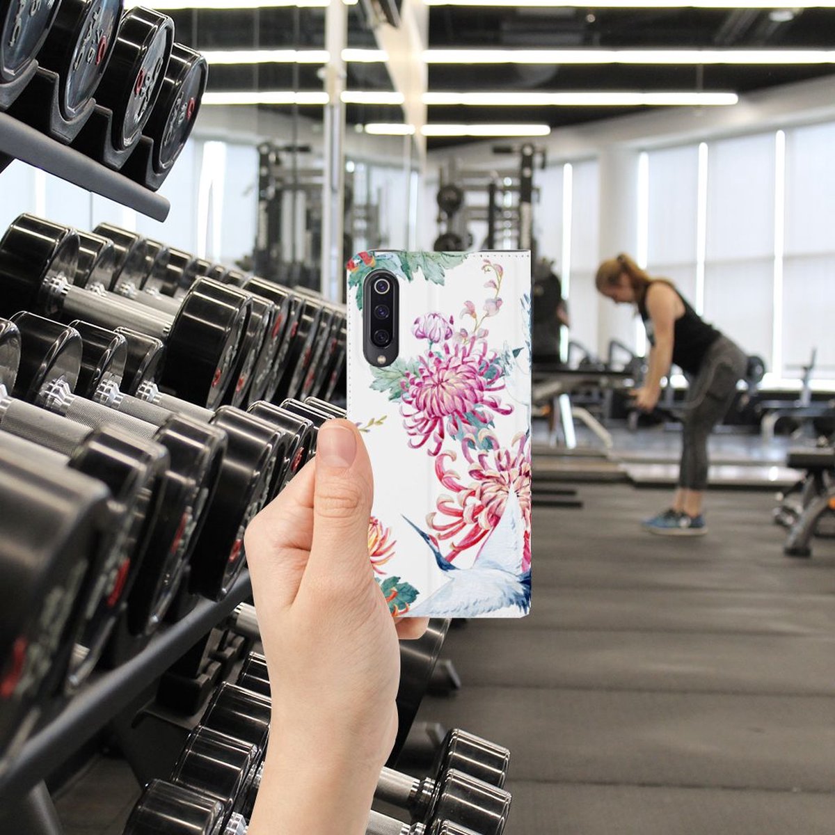 Xiaomi Mi 9 Hoesje maken Bird Flowers