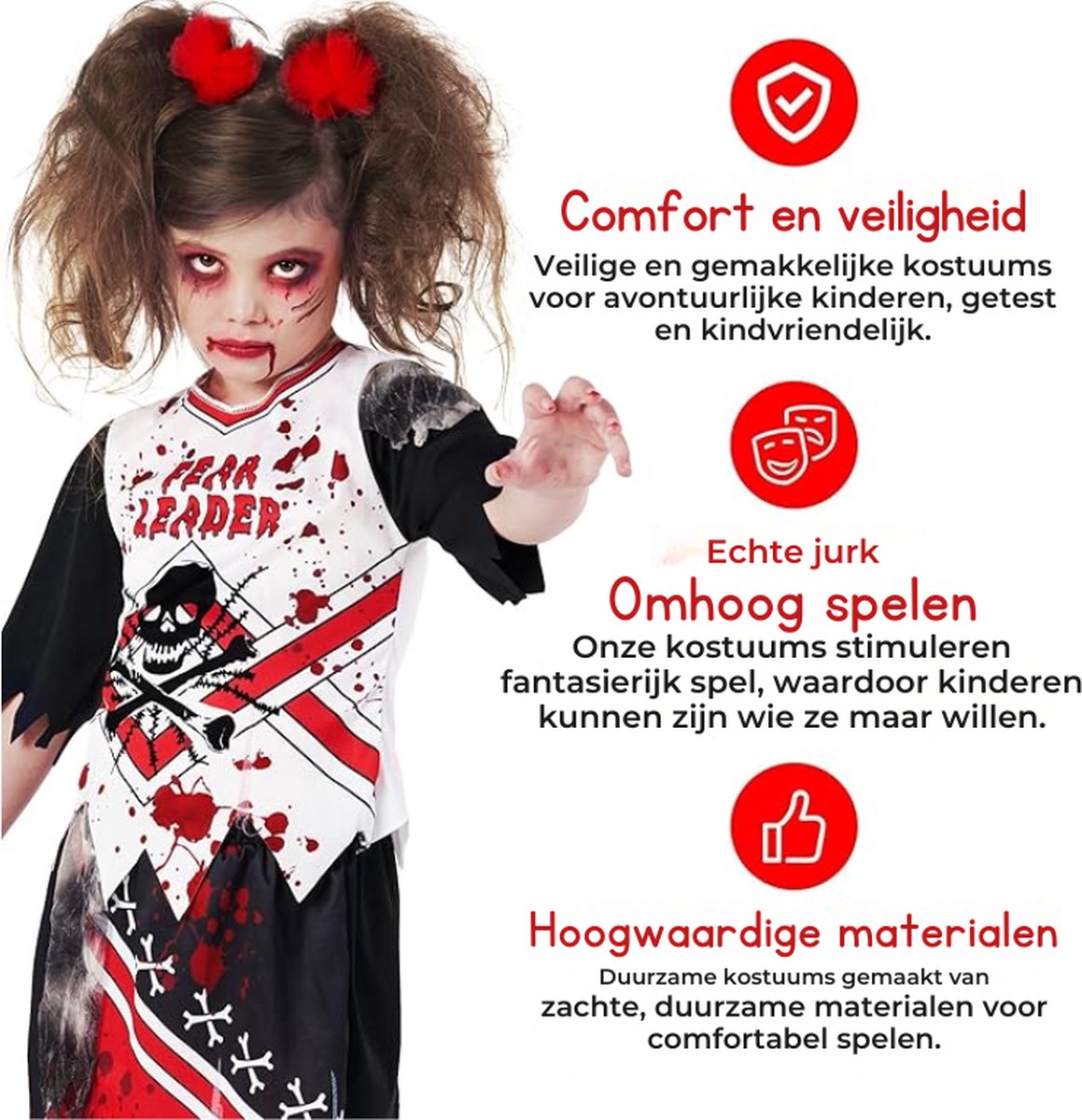 Costume De Pom-pom Girl Pour Enfants, Tenue D'Halloween