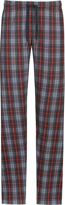 LAPASA Heren Pyjamabroek Geruite Pyjamabroek, Lange Relaxbroek Loungebroek Vrijetijdsbroek M39 Warmer, Katoenflanel: Zwart Blauw, X-Small