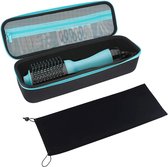Forhandy Opbergtas voor haardroger, PU lederen harde doos, opbergdoos voor Dyson Supersonic haardroger, draagbare reistas voor haardroger (rozerood