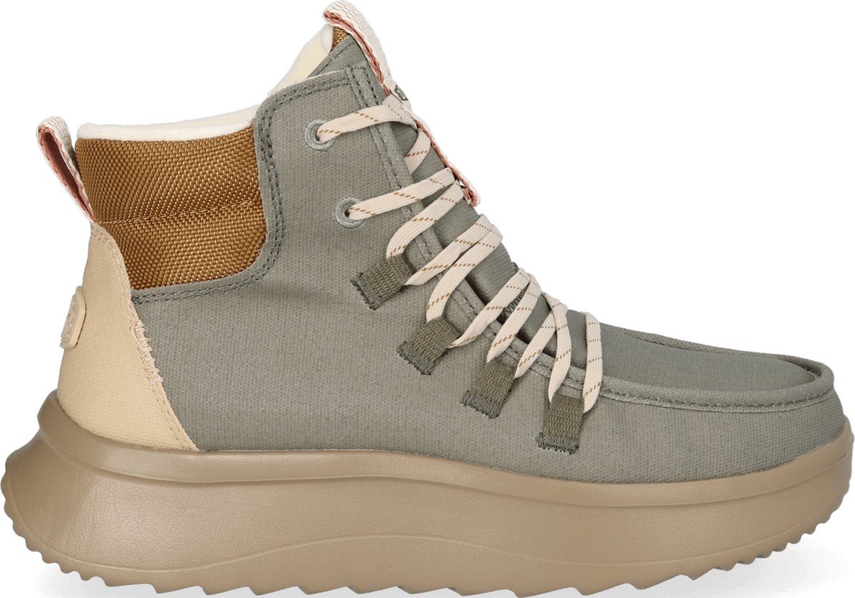 HEYDUDE Wendy Apres Coated Twill Dames Boots Groen