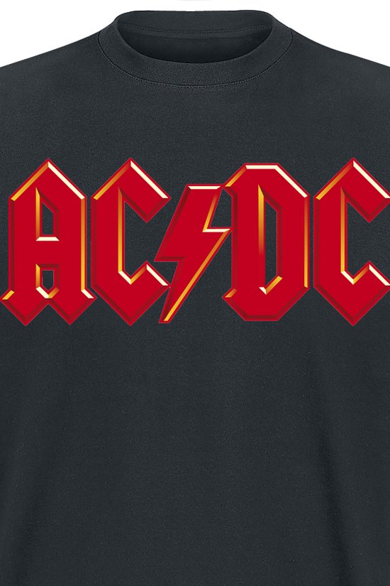 T-shirt AC/ DC avec logo rouge noir, taille S, Katoen - Produits dérivés, Groupes, Durabilité
