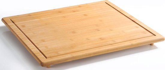 Focenat Houten Keukenplank van Acaciahout - Professionele Snijplank, Grote Houten Plank van Bamboe, 39 x 25,5 x 2,5 cm