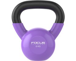 Focus Fitness - Kettlebell - Vinyl - 6 kg - Paars