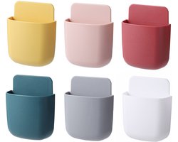Afstandsbediening Houder - Remote Controll Holder - Telefoon wandhouder - 2.5 x 8 x 11.5 cm - Set 6 - Afstandsbediening Houder - Houder voor Afstandsbediening voor aan de Muur
