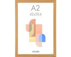 ACAZA Fotolijst - Fotokader - Fotolijst A2 - Fotokader A2 - 42x59,40 cm - Hout - Warme Eik