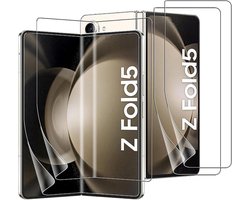 Screenprotector voor Samsung Galaxy Z Fold 5 - 2 stuks Beschermende kunststoffen transparante plastic schermfolie