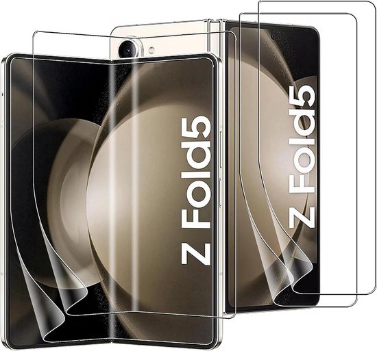 Protecteur d'écran pour Samsung Galaxy Z Fold 5 - 2 pièces Film de protection en plastique transparent pour écran