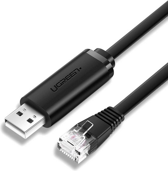 Ugreen - câble console - USB - adaptateur Ethernet RJ45 1,5m noir - (CM204)