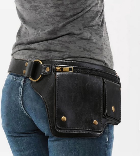 Foto: Motorfiets heuptas retro outdoor sport verstelbare buideltas mode fanny pack trendy heuptas voor mannen en vrouwen ideaal voor festivals en reizen