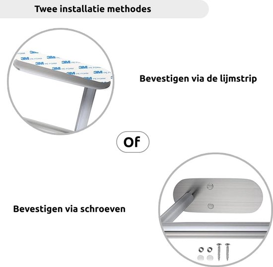 Porte-rouleau essuie-tout - Auto-adhésif - Suspendu - Zwart