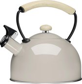 Bol.com Stijlvolle Roestvrijstalen Fluitketel voor Alle Warmtebronnen – 2.3 L Beige aanbieding