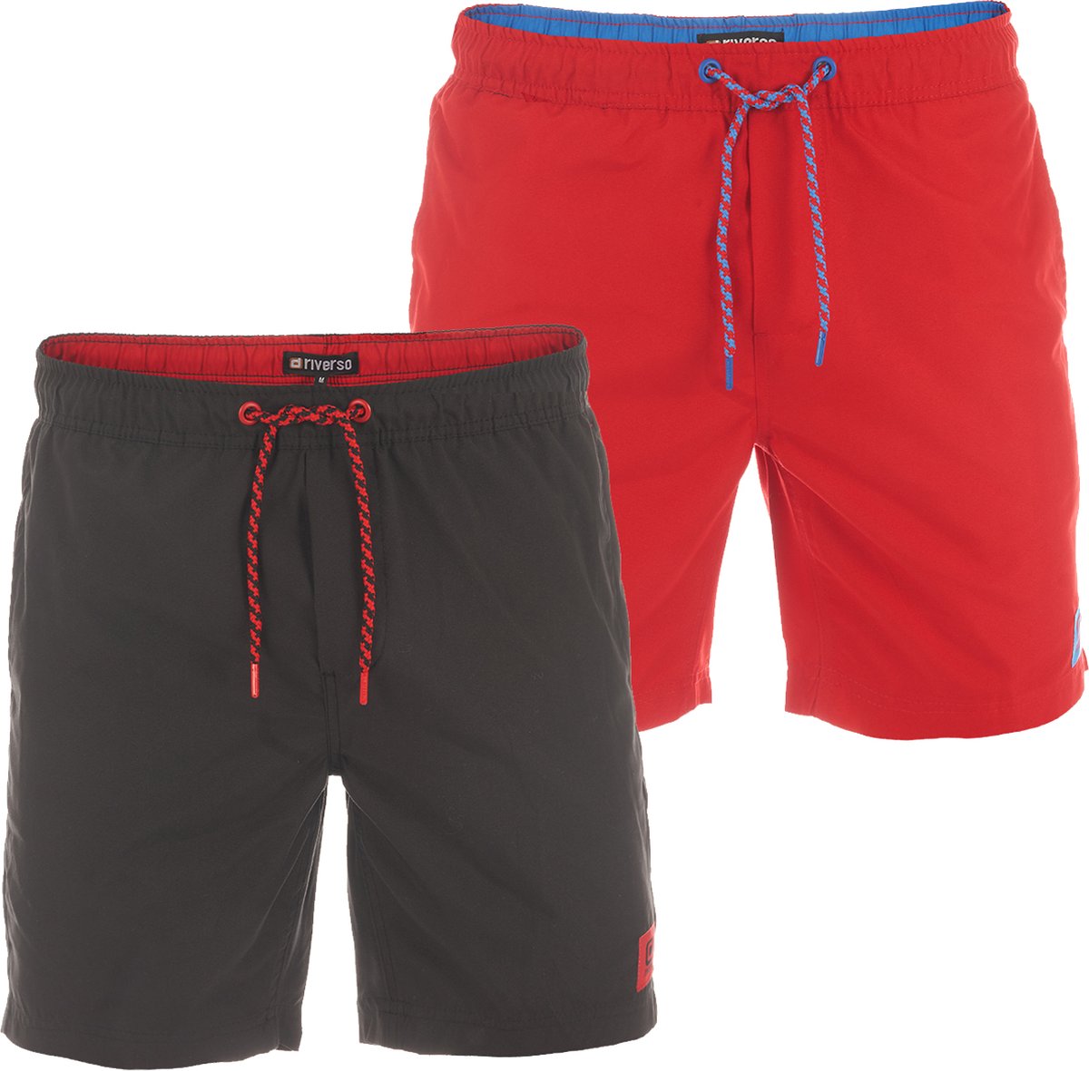 riverso Heren Short RIVDavid 2 Pack bequem Veelkleurig XL Volwassenen Sportieve Zwembroeken met Binnenslip