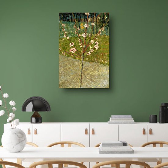 Amandelboom in bloei - Vincent van Gogh posters - Boom wanddecoratie - Poster Natuur - Muurdecoratie klassiek - Woonkamer posters - Slaapkamer wanddecoratie poster 100x150 cm