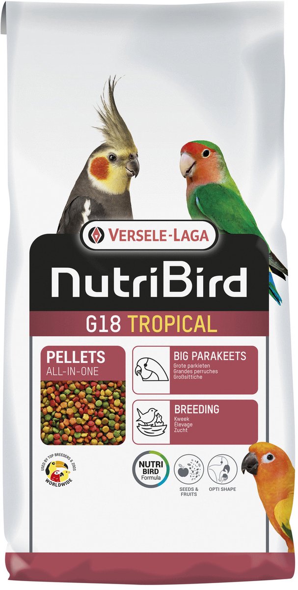 Versele-Laga Nutribird G18 Tropical Kweekvoer - Vogelvoer - 10 kg