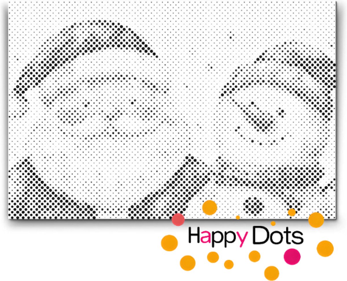 HappyDots DOT Painting Kerstman met sneeuwpop - Stippelschilderij