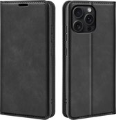 Coque pour iPhone 16 Pro - Bookcase portefeuille de Luxe (fermeture magnétique) - Zwart - Étui pour téléphone portable - Étui de téléphone Convient pour : iPhone 16 Pro