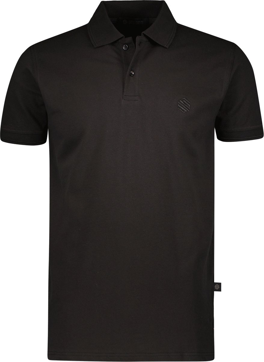 Gino Santi Polo Shirt Heren Smart Cotton Zwart | Maat L