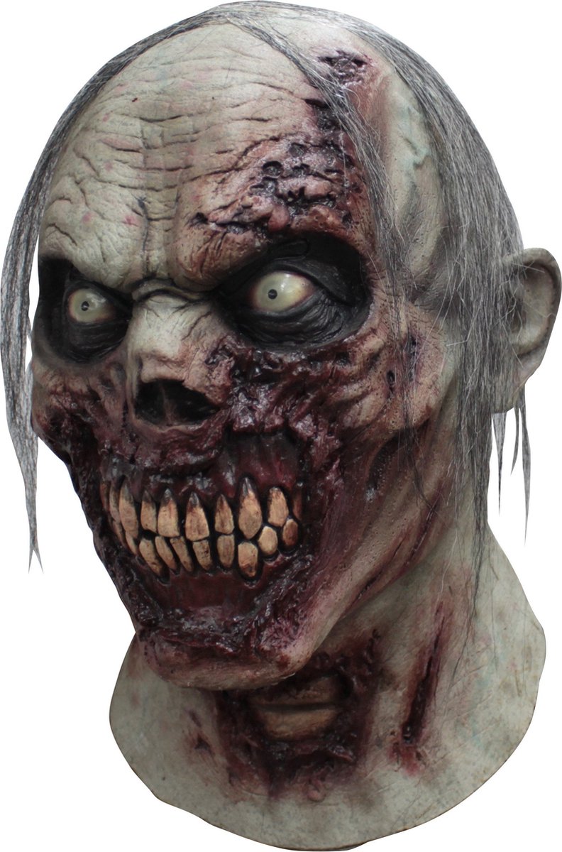 Ghoulish Hoofdmasker Zombie Latex Grijs/rood One-size