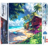 Figured' Art Diamond Painting set Adultes 40x50 cm Surf village - 5D DIY Art Full Drill Square Diamond - Toile roulée
