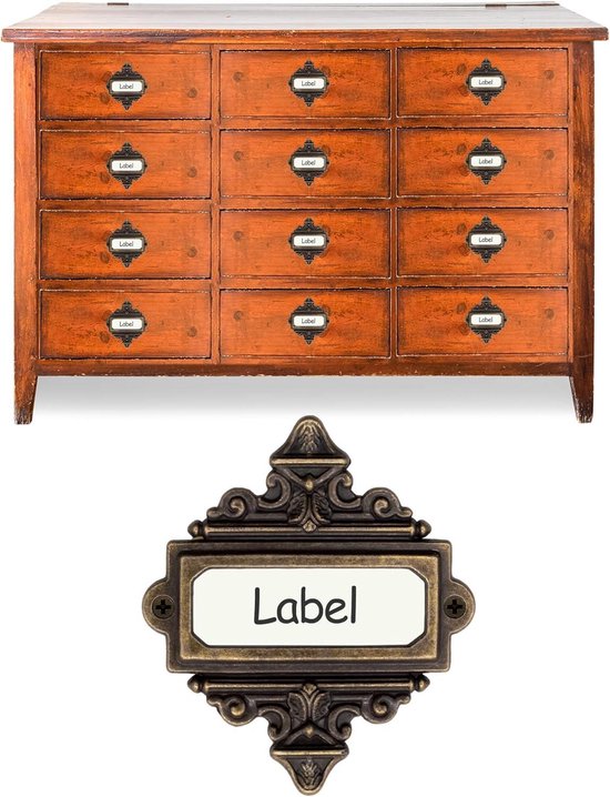 Labels window frame BAROCK bronze set of 10 - FUXXER® | bol