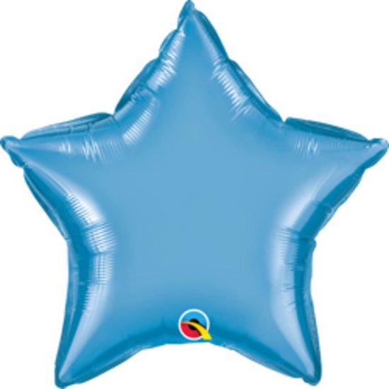 Ballon en aluminium bleu en forme d'étoile - 51 cm