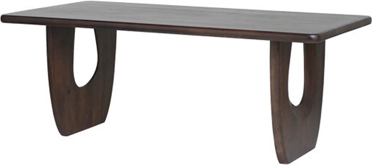 Eettafel Handai mangohout 220x100 cm - Walnoot - Japandi