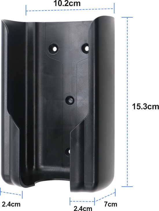 BlackCharge® 3.0 Voordeelbundel (10M) mobiele lader 3.7kW incl. timer - Type 2 naar Schuko Stekker - 16A 1 Fase incl. timer + muurbeugel (zwart) en wandhouder