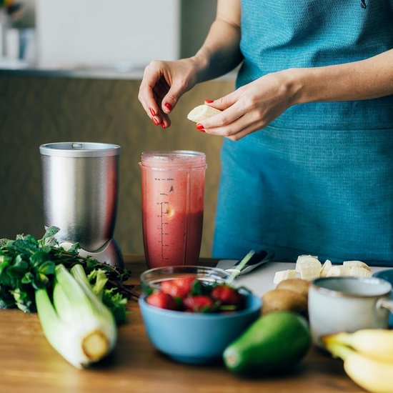 Blenderaccessoires - 4-pack - Vervangende blenderbekers voor NutriBullet-blenders - 2x 32oz-bekers met 2x opklapdeksels - 2x rubberen ringen - 1 bekerring - Blenderaccessoires compatibel met NutriBullet 600w/900w-blenders van Merkloos — afbeelding 2