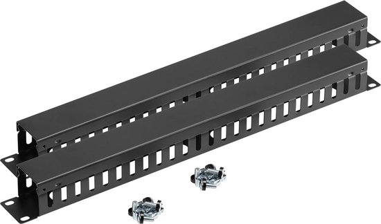 Jingchengmei 1U 19 Inch Universele Rekplank - 203mm Diep Zwart Serverkast Plank