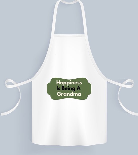 Akyol - le bonheur c'est d'être grand-mère Tablier de cuisine - Grand-mère - la plus douce des grand-mères - anniversaire - cadeau pour grand-mère - articles pour grand-mère - cadeau - présent - 82 par 71 cm