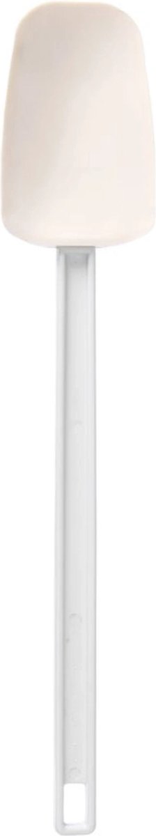 HENDI Pannenlikker lepelvorm – synthetisch rubber – vaatwasmachinebestendig – 254x57 mm – wit
