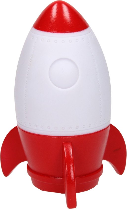 Johntoy Nachtlamp Raket Junior 14 Cm Rood/wit van Johntoy — afbeelding 3