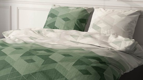 Housse de couette Satin d'Or Kiton - Lits jumeaux - 240x200/220 cm - Jade/Vert Forêt