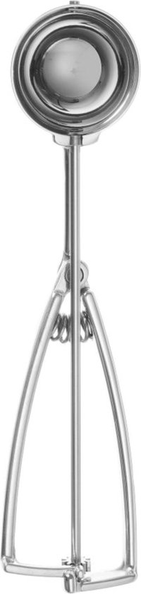 HENDI Ijslepel Stöckel, met trigger, portioneerlepel, oliebollentang, ijsschep, 1/8, ø80mm, roestvast staal