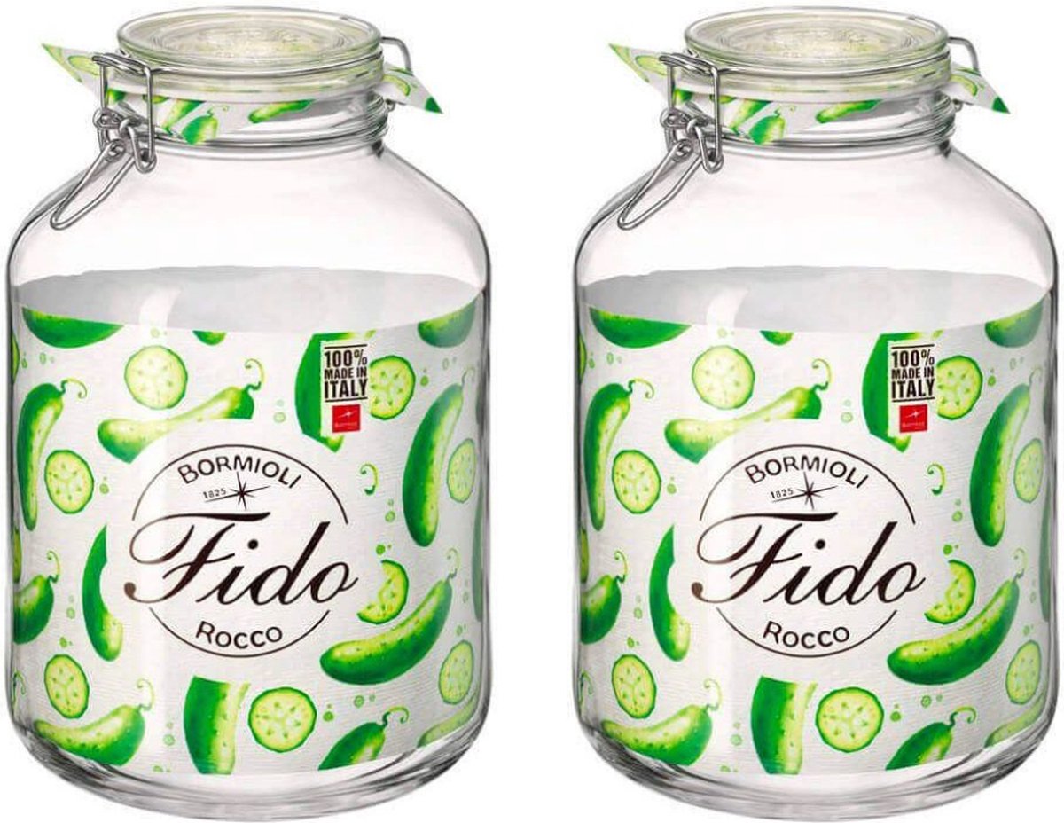 Bormioli Rocco Weckpot Fido - ø 17.5 cm / 5 Liter - 2 stuks