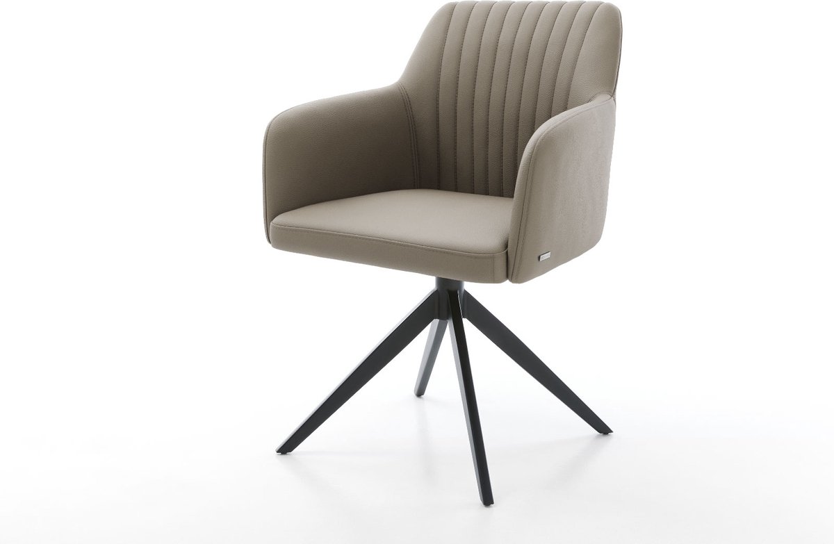 DELIFE Gestoffeerde-stoel Greg-Flex kruisframe breed zwart echt leer mud pocketveer kern Bruin