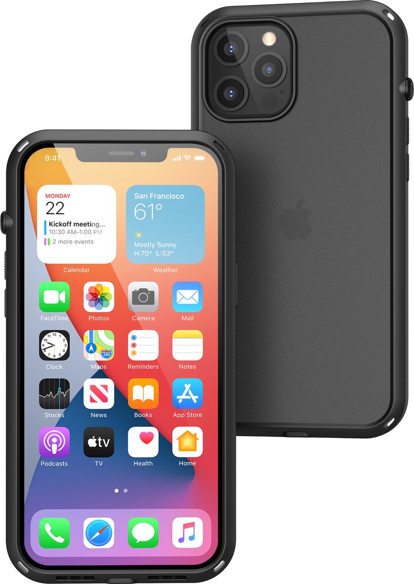 Catalyst Hoesje geschikt voor Apple iPhone 12 Pro Max Telefoonhoesje Hardcase | Catalyst Vibe Case Backcover Shockproof | Schokbestendig iPhone 12 Pro Max Telefoonhoesje | Anti Shock Proof - Stealth Black | Zwart
