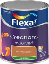 Bol.com Flexa - Creations Muurverf Extra Mat - Spiced Terracotta - Kleur van het jaar 2025 - Mengverf - 1 L aanbieding