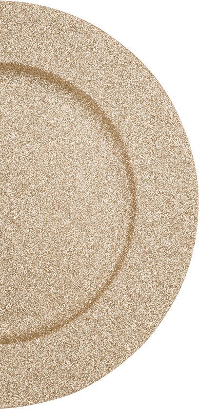 Assiettes décoratives, assiette de présentation ronde paillettes OR 33 cm lot de 1
