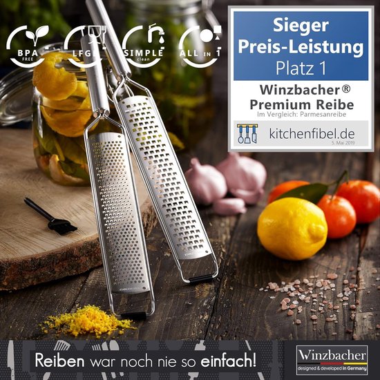 De originele 2-delige roestvrijstalen rasp set - parmezaanse rasp ...