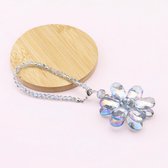 Pendentif En Cristal Arc-en-ciel Pour Voiture - Attrape-soleil Avec Pompon Et Fleur, Décoration De Rétroviseur, Longueur 28 Cm, Plusieurs Couleurs