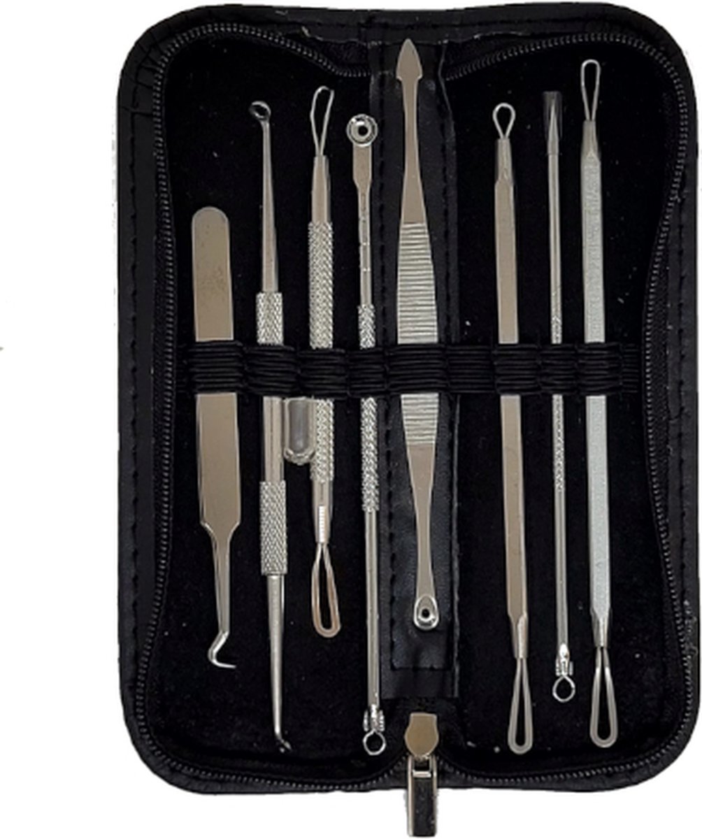 Goedkoopste Jumada's - Professionele 8-Delige Mee-eters - Acne Verwijderen Set - Verzorging - Blackhead remover - Gezichtsverzorging - Huidverzorging