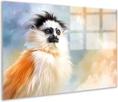 Apen schilderij - Dieren glasschilderijen - Glas schilderijen Achtergrond - Landelijke schilderijen - Schilderij plexiglas - Slaapkamer wanddecoratie acrylglas 60x40 cm