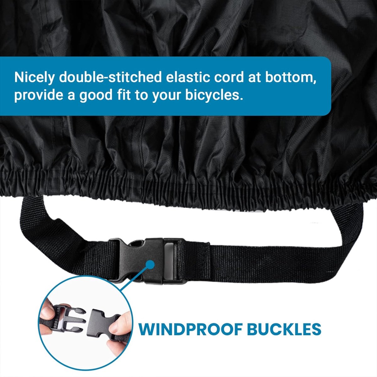 Housse Vélo 2 Places Favoto - Imperméable 200x70x110 Cm - Protection UV/Neige/Vent
