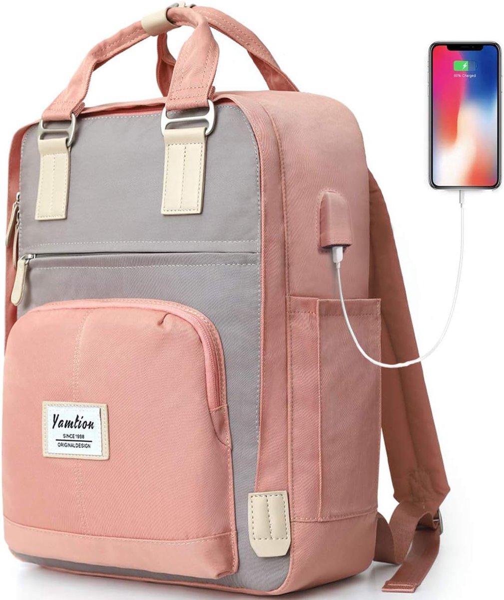 YAMTION Laptop Rugzak Vrouwen 17.3 Inch, School Rugzak Meisjes Tiener School Tas Vrouwen voor School Uni Reizen Werk met USB Oplaadpoort, Laptop compartiment YAMTION Laptop Rugzak Vrouwen 17.3 Inch, School Rugzak Meisjes Tiener School Tas Vrouwen voor School Uni Reizen Werk met USB Oplaadpoort, Laptop compartiment